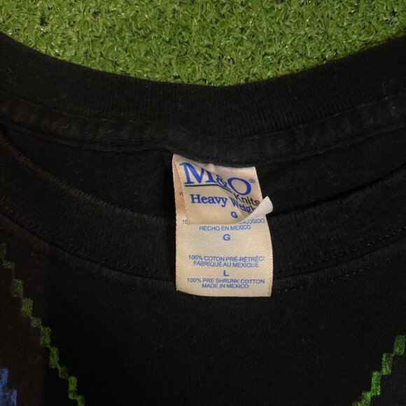 2000s Y2K Rudolph Reindeer Ugly Christmas T-Shirt Black XL M&O Cotton Funny Holi - Picture 3 of 4